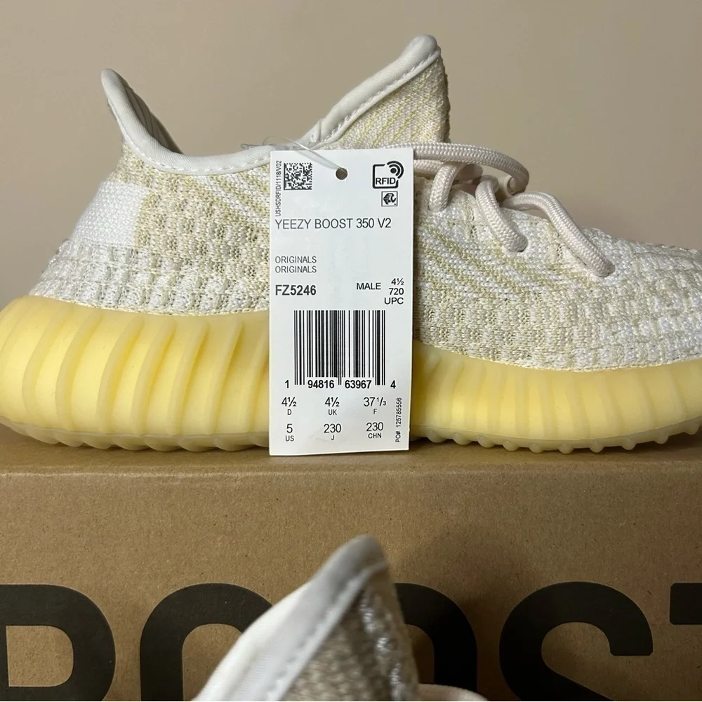 Yeezy | Adidas Yeezy Boost 350 V2 Natural (5M/6W) - Picture 12 of 16